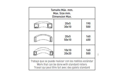 Curvadora de perfil manual construida en acero fundido FORTEX FTX-10-CPM