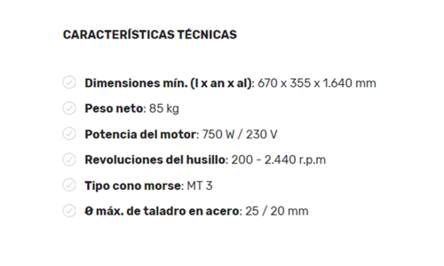 Taladro de Columna OPTIMUM D 26 PRO (230V)