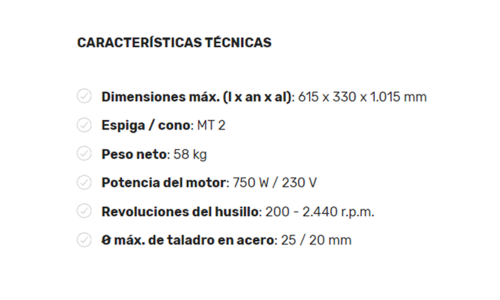 Taladro de Columna OPTIMUM D 23 PRO (230V)