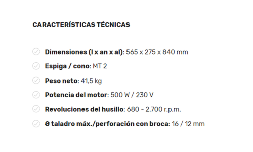 Taladro de Columna OPTIMUM D 17 PRO (230V)