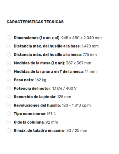 Taladro de Columna OPTIMUM DP 33 (400V)