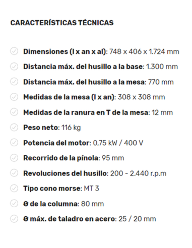 Taladro de Columna OPTIMUM DP 26-F...