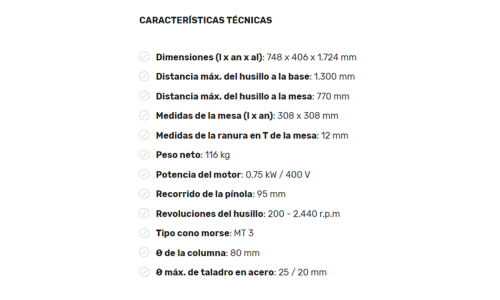 Taladre de columna  OPTIMUM DP 26-F (400V)