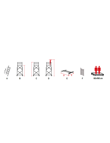 Andamio telescópico KOMPAK KP14H0440