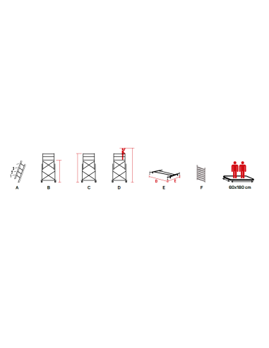 Andamio telescópico KOMPAK KP14H0060