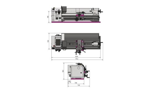 Torno de bancada TM 3110 - 400V - OPTIMUM