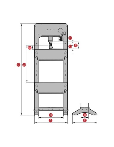 PRENSA MANUAL CILINDRO FIJO MEGA PRC30