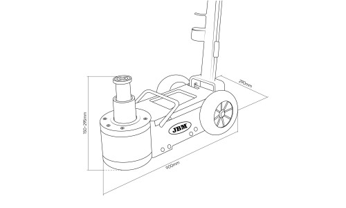 Gato oleoneumático carretilla telescópico  JBM 20/40T – Levantamiento industrial