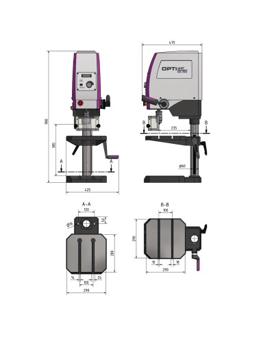 Trepant de Sobretaula OPTIMUM DX15V